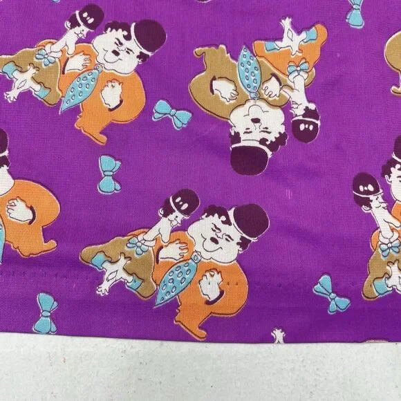 Vintage Rare Amy Sue Purple Laurel & Hardy All Over Print Dress Womens Size M - Picture 7 of 8